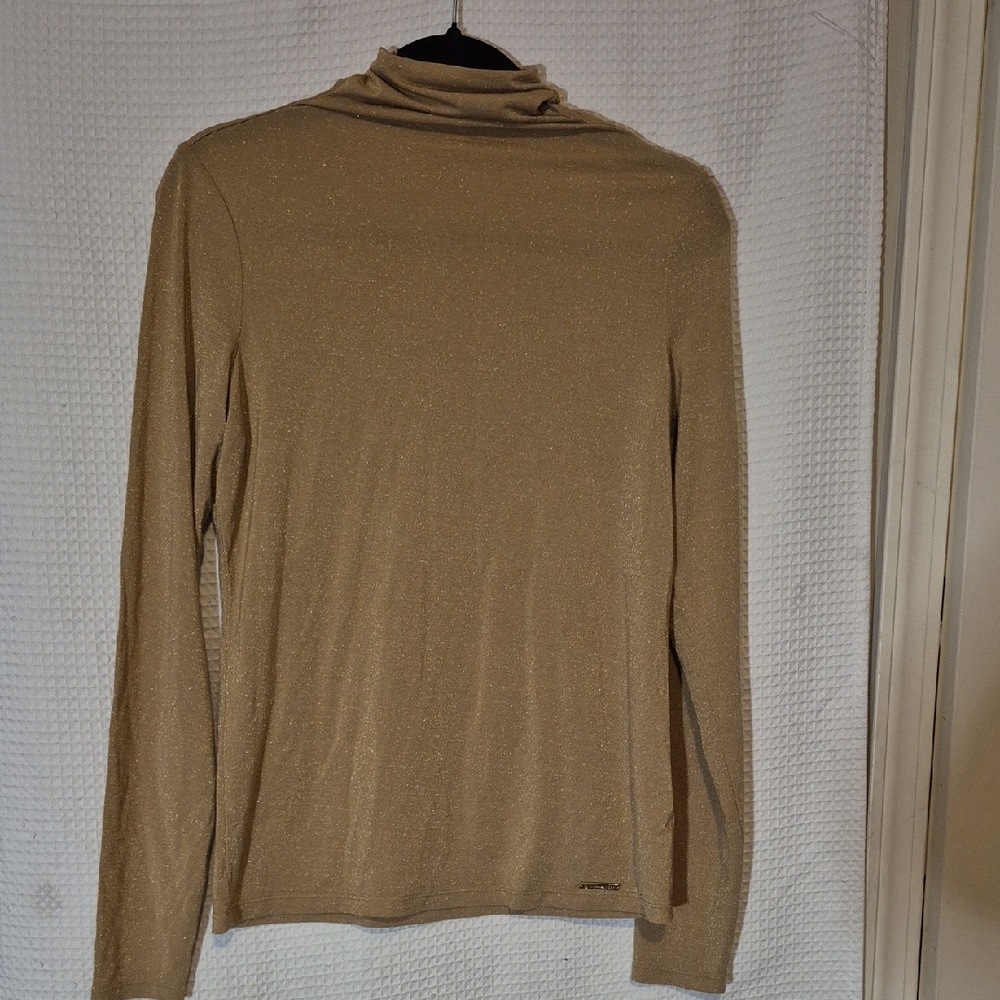 Michael Kors Gold Metallic Knit Top